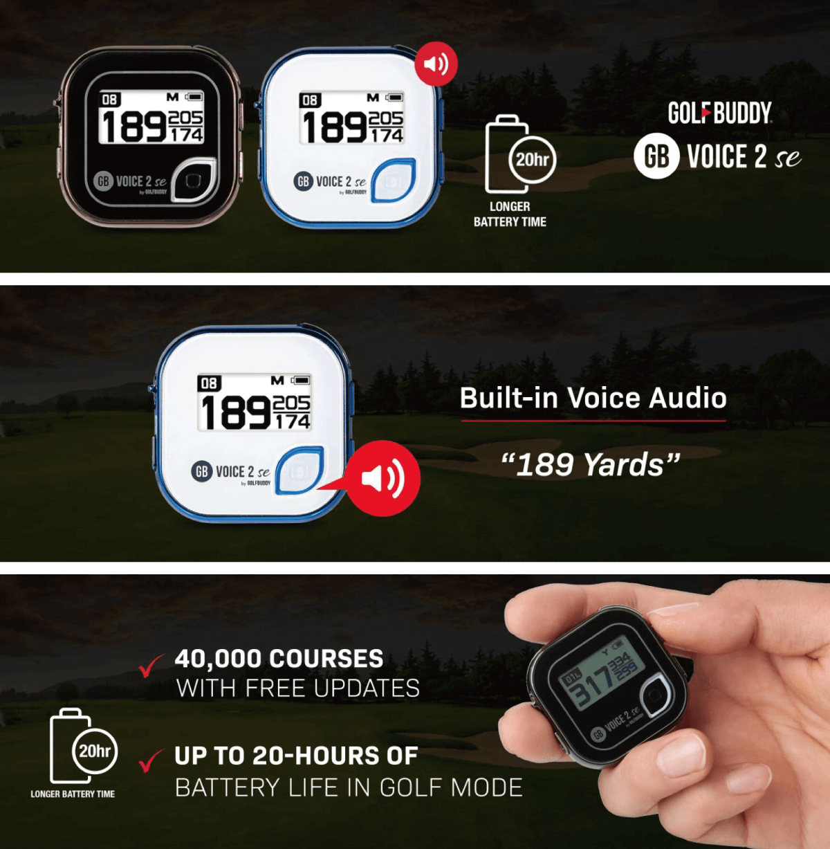 Golfbuddy voice outlet 2 golf gps