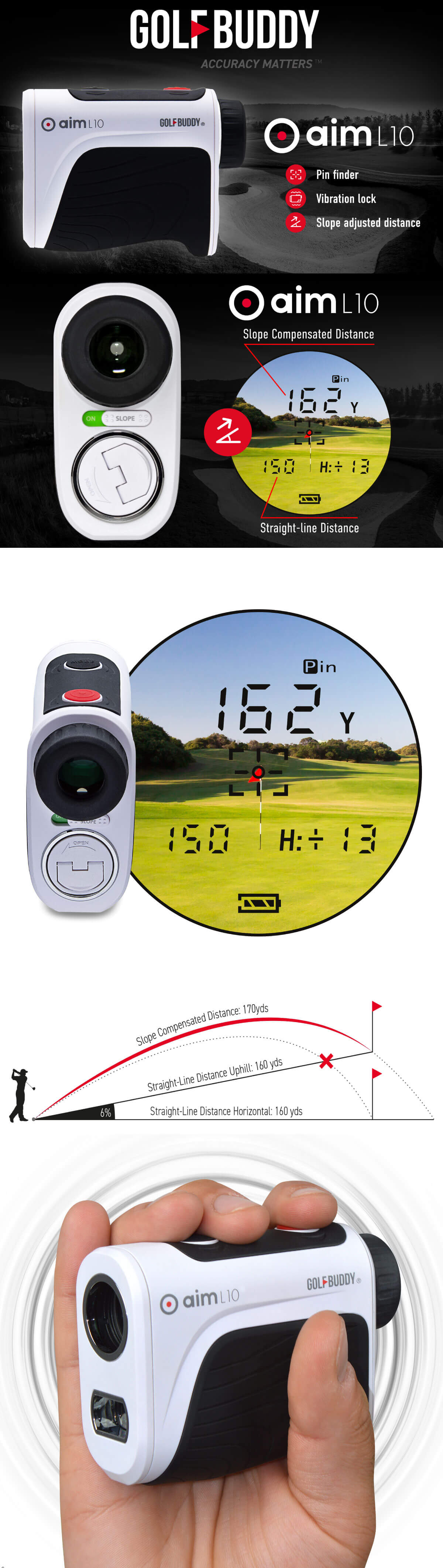 ゴルフ レーザー距離計 GOLFBUDDY aim L10 - その他